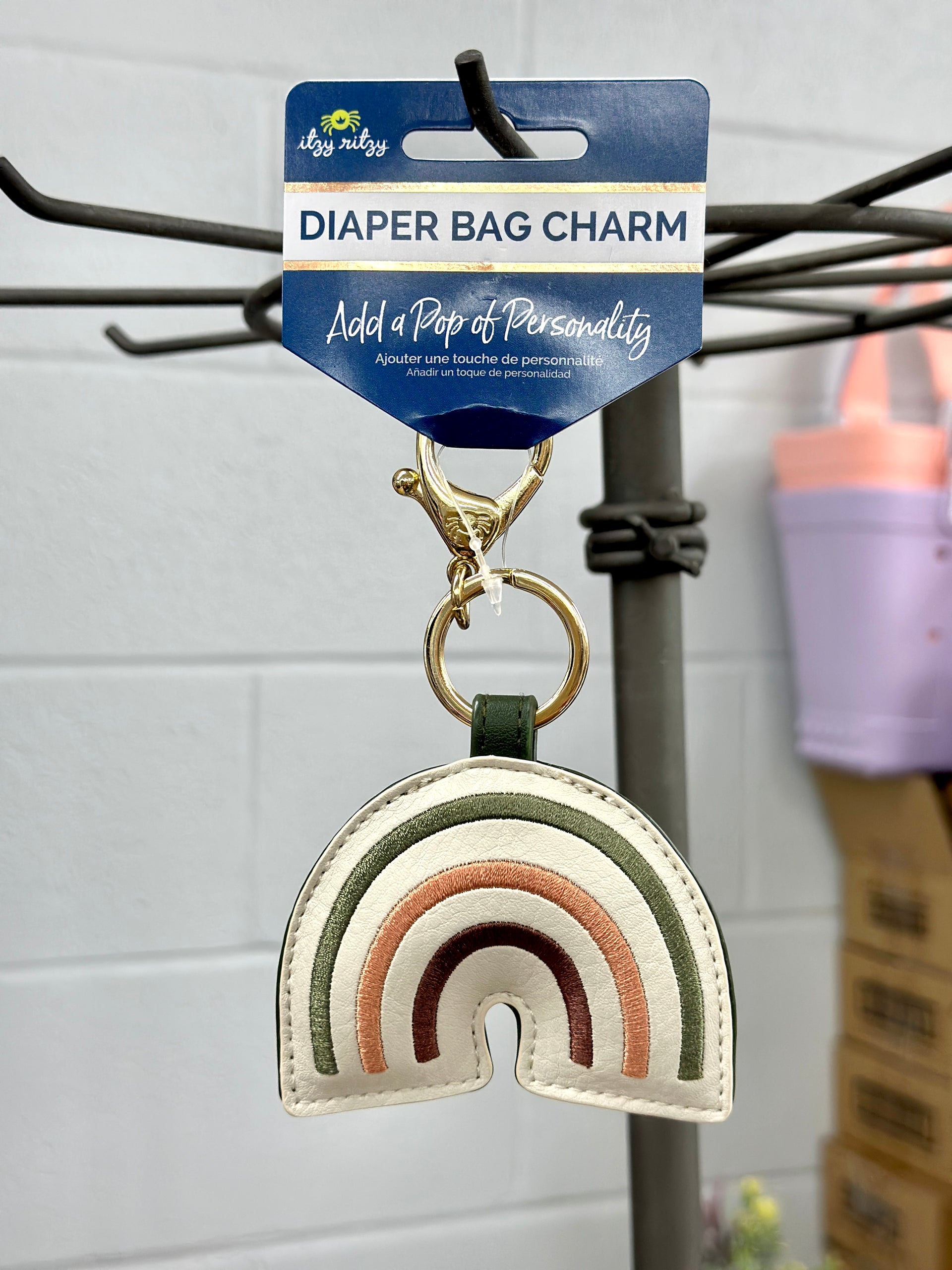 Itzy Ritzy Rainbow Diaper Bag Charm in Pink