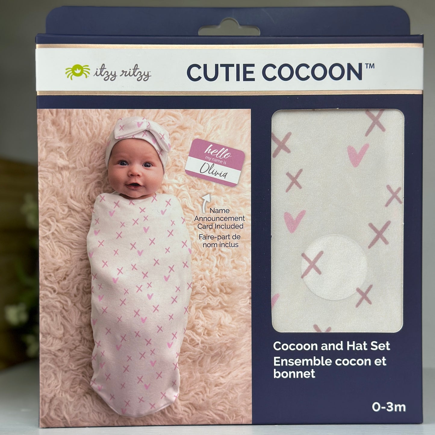 Cutie Cocoon™ Hearts Matching Cocoon & Hat Sets