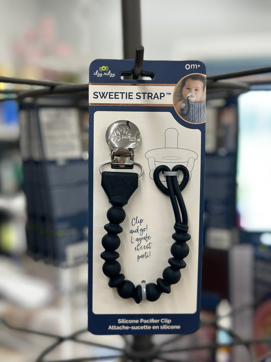 Sweetie Strap™ MIDNIGHT BEADED Silicone Pacifier Clip