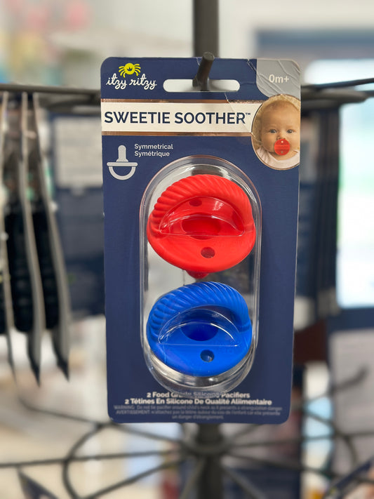 Sweetie Soother™ Pacifier Set- HERO BLUE/RED