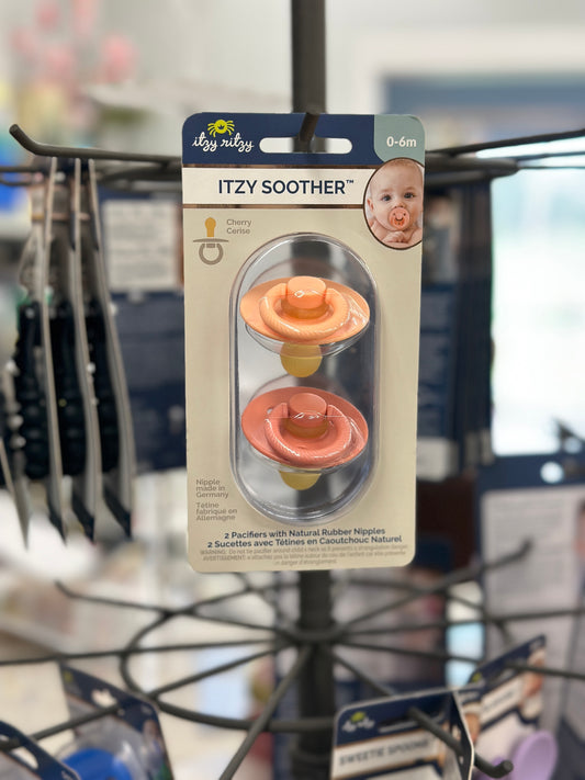Itzy Soother™ Natural Rubber Pacifier Set- APRICOT/TERRACOTTA