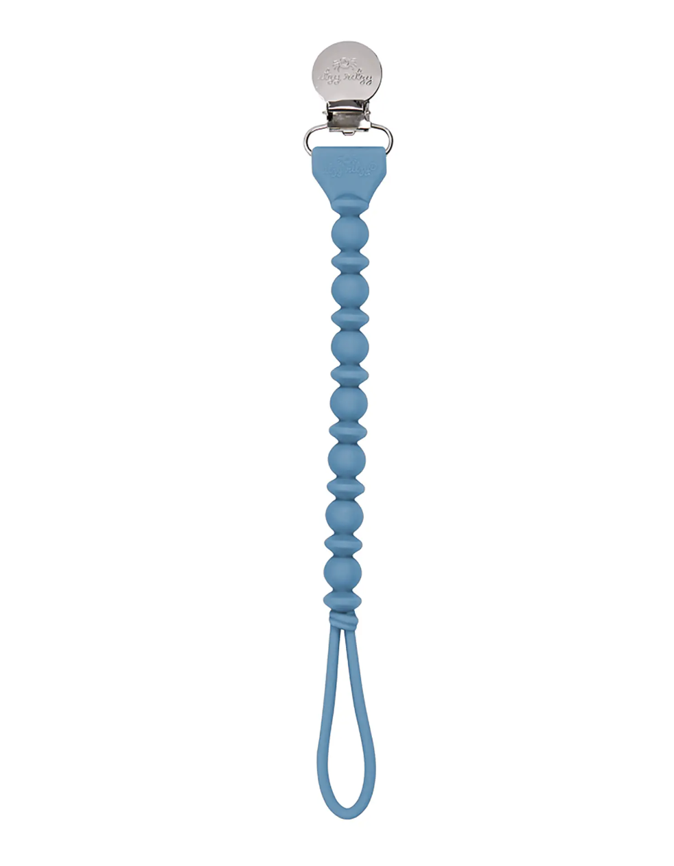 Sweetie Strap™ BLUE BEADED Silicone Pacifier Clip