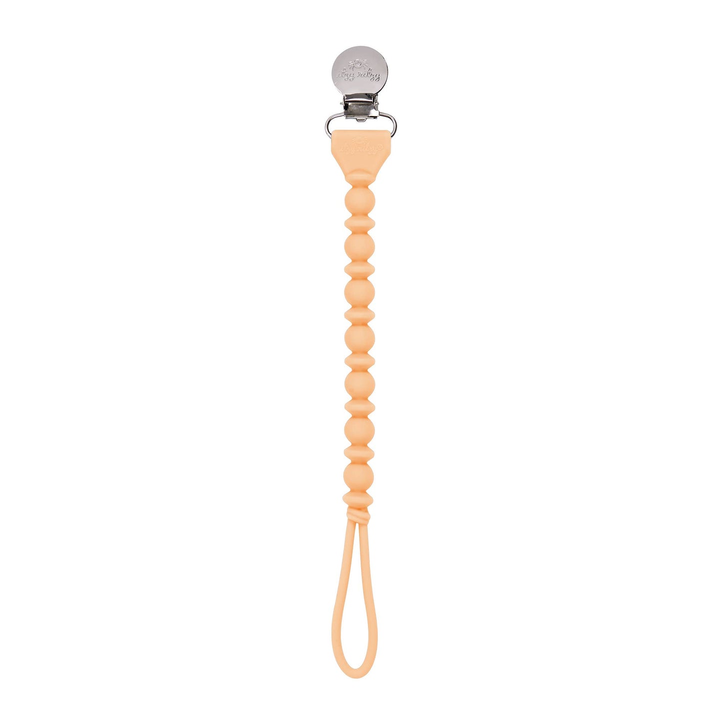 Sweetie Strap™ APRICOT BEADED Silicone Pacifier Clip