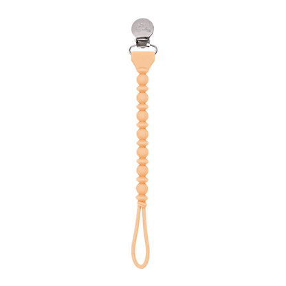 Sweetie Strap™ APRICOT BEADED Silicone Pacifier Clip