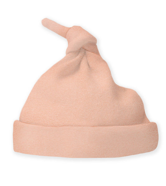 Newborn Hat, Heathered Peach Blush
