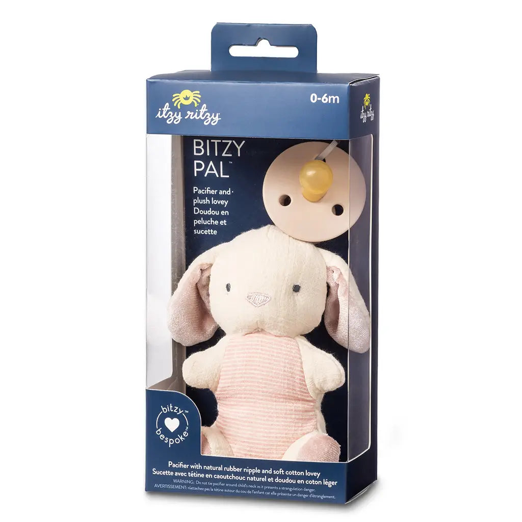 Bitzy Pal BUNNY Natural Rubber Pacifier & Stuffed Animal